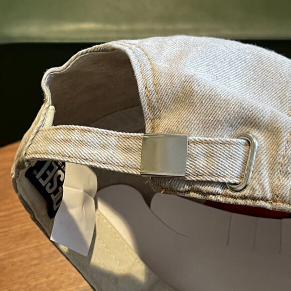 Diesel Light Grey Ripped Baseball Cap - Picture 5 of 6